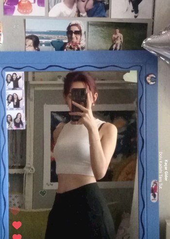 Siyah Transparan Straplez Crop Top