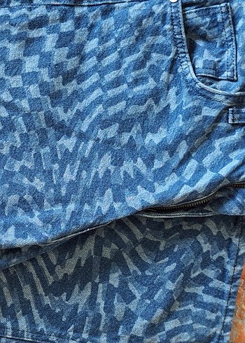 28 Beden çeşitli Renk Mavi Desenli Mavi Pantolon Jean
