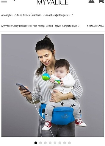 Bebek taşıma kemeri bel desteği 