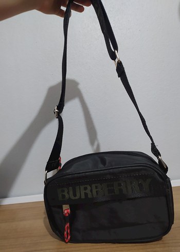 Burberry Siyah Burberry Baskılı Omuz çantası