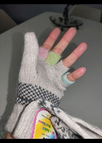 TAVŞAN TÜYÜ LÜKS ELDİVEN - Görsel 9