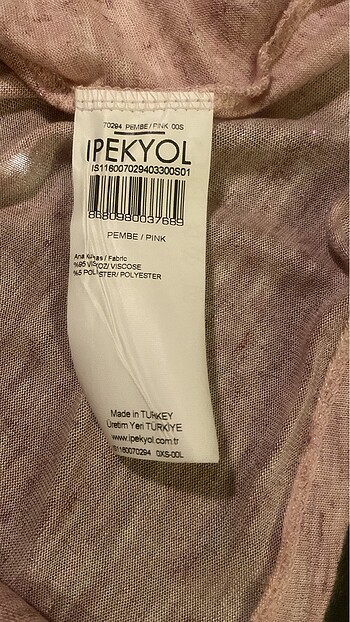 s Beden pembe Renk İpekyol Buluz