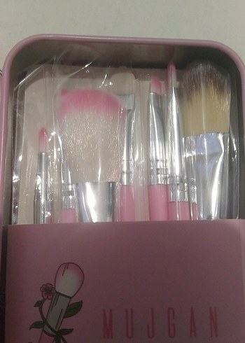 Pastel Pembe 7'li Makyaj Fırça Seti MÜJGAN - Görsel 2