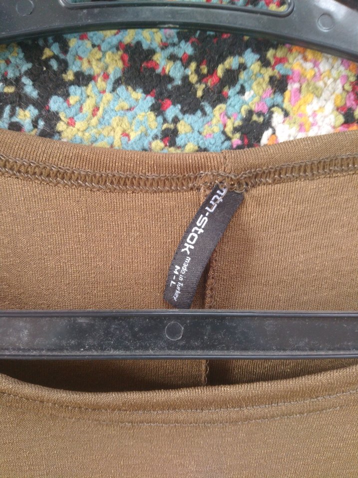 Kahverengi Baskılı bayan Tişört - Görsel 3