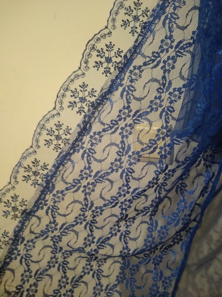 Uzun Kollu Mavi Kadın Sabahlık - Görsel 3