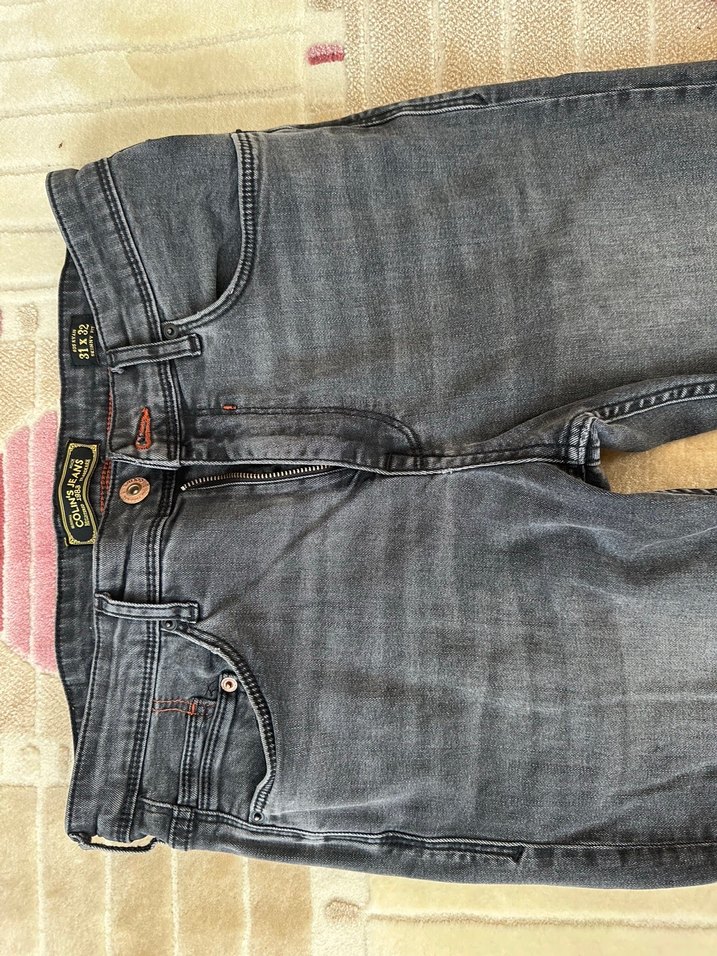 Gri Regular Fit Denim Erkek Pantolon - Görsel 2