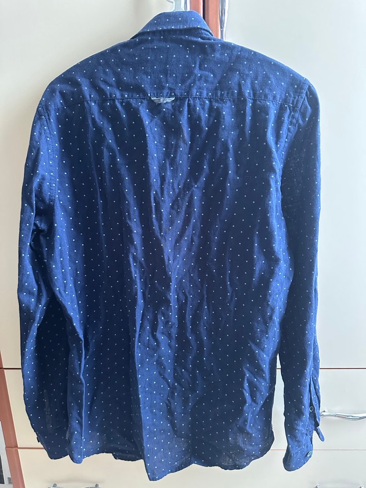 Erkek Lacivert Denim Gömlek - Görsel 2