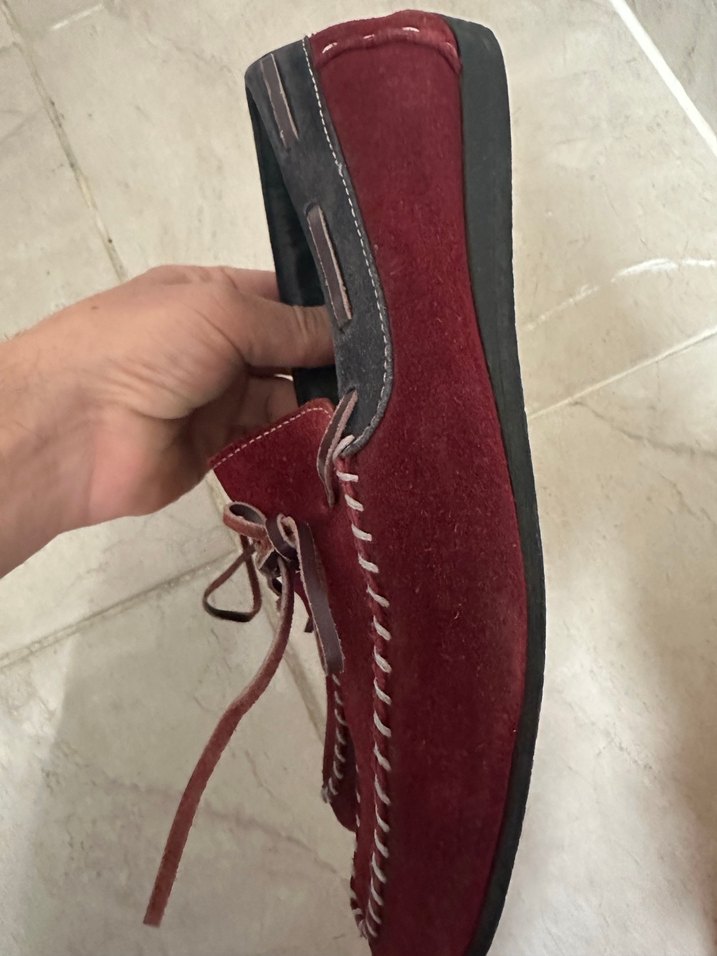 Bordo Süet Erkek Loafer Ayakkabı - Görsel 2