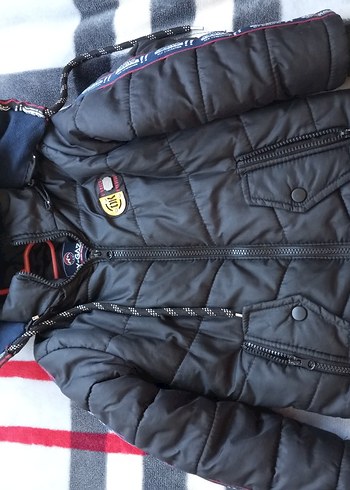Gri Fermuarlı Erkek Çocuk Mont
