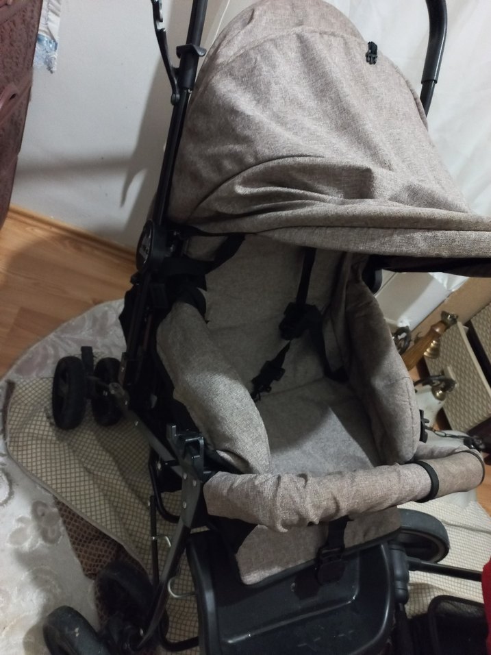 Gri Bebek Arabası - Görsel 5