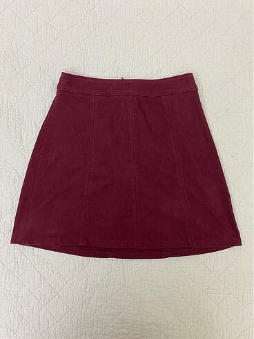 bordo mini etek