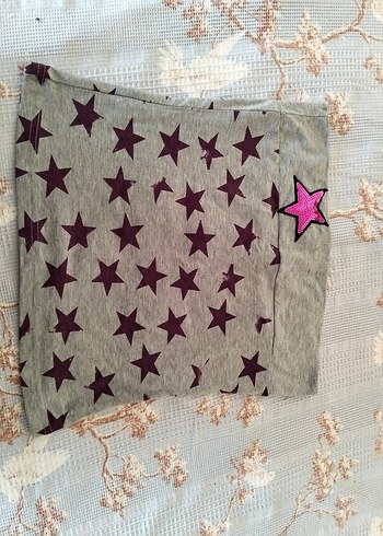 Gri Kız Çocuk Yıldız Desenli Tayt - Görsel 3