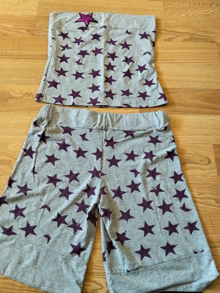 Gri Kız Çocuk Yıldız Desenli Tayt - Görsel 2