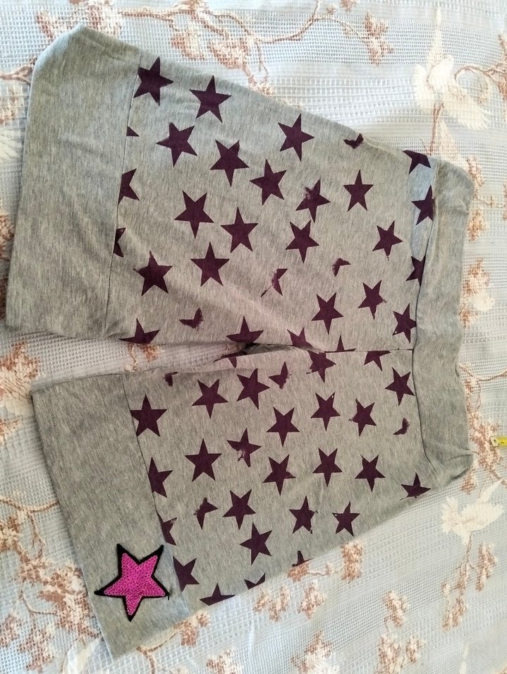 Gri Kız Çocuk Yıldız Desenli Tayt - Görsel 4