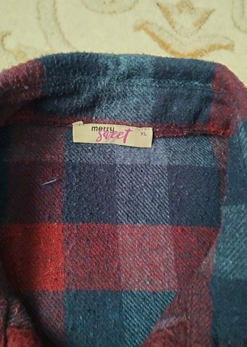 Bordo Ekoseli Pamuklu Kadın Gömlek - Görsel 2