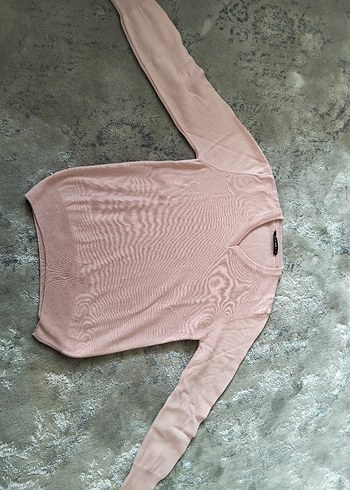 pembe Kadın Triko Bisiklet Yaka Kazak - Görsel 2