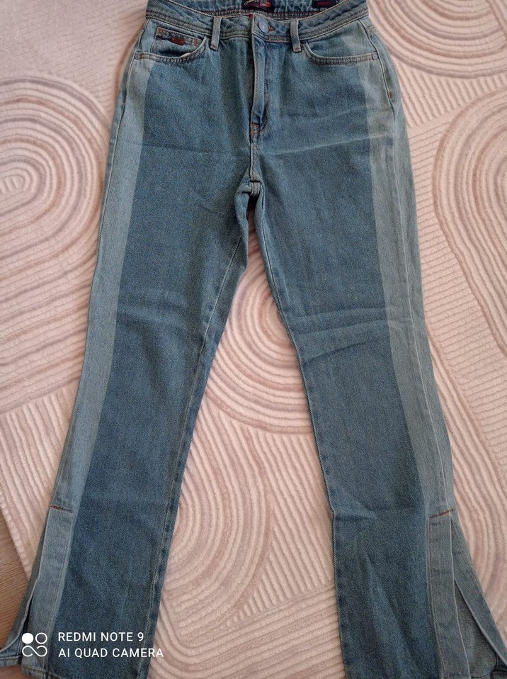 Gri Nakışlı Erkek Denim Pantolon - Görsel 2