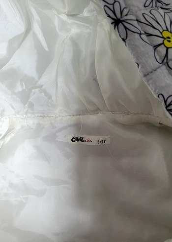 Civil Kız Çocuk Çiçek Desenli Kapüşonlu Yelek - Görsel 3