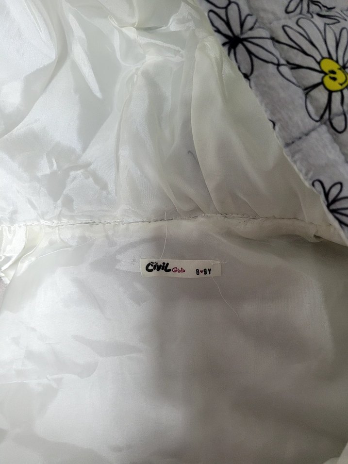 Civil Kız Çocuk Çiçek Desenli Kapüşonlu Yelek - Görsel 3