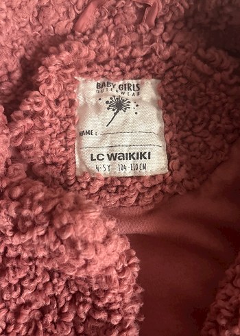 Gül kurusu Düğmeli Midi Peluş Kabanı - Görsel 2