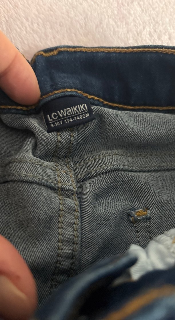 Koyu Mavi Erkek Çocuk Bol Kesim Denim Pantolon LCW - Görsel 3