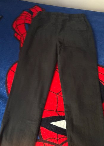 Erkek çocuk Siyah ipli kemer Rahat Kesim Pantolon - Görsel 3