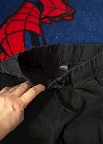 Erkek çocuk Siyah ipli kemer Rahat Kesim Pantolon - Görsel 4