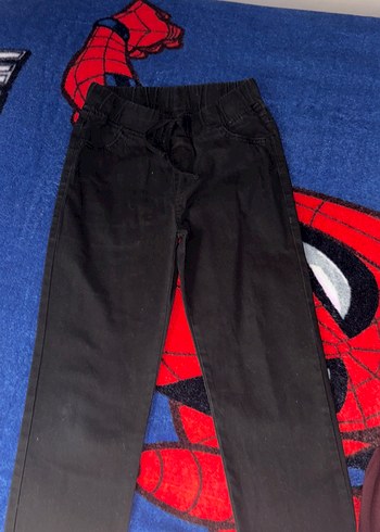 Erkek çocuk Siyah ipli kemer Rahat Kesim Pantolon - Görsel 5