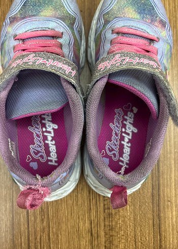 Kız Çocuk skechers Renkli Tie-Dye Simli Spor ışıklı Ayakkabı - Görsel 4