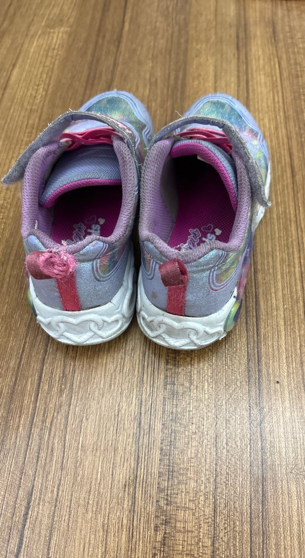 Kız Çocuk skechers Renkli Tie-Dye Simli Spor ışıklı Ayakkabı - Görsel 3