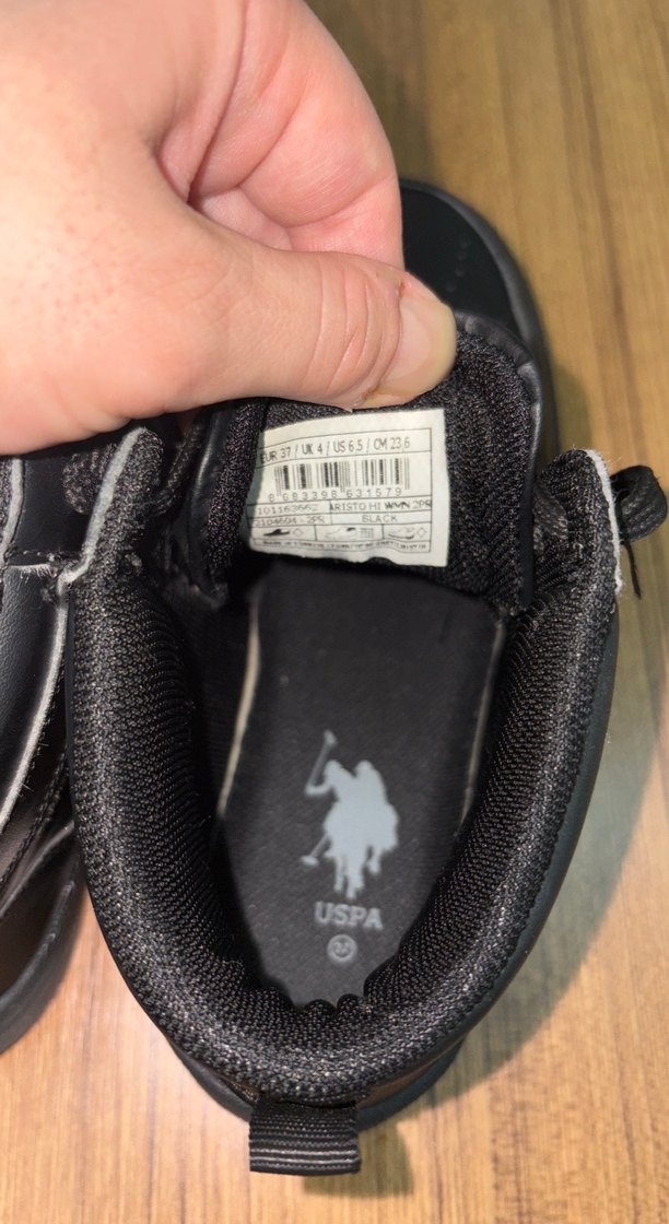 Erkek çocuk Polo marka Siyah Street Wear Sneakers bot - Görsel 4