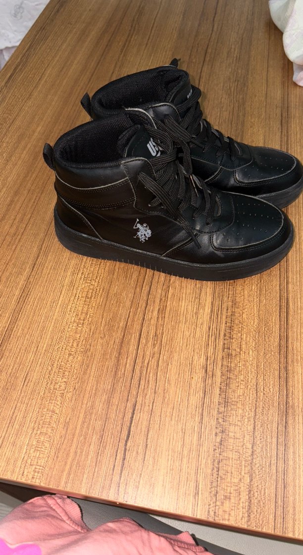 Erkek çocuk Polo marka Siyah Street Wear Sneakers bot - Görsel 2