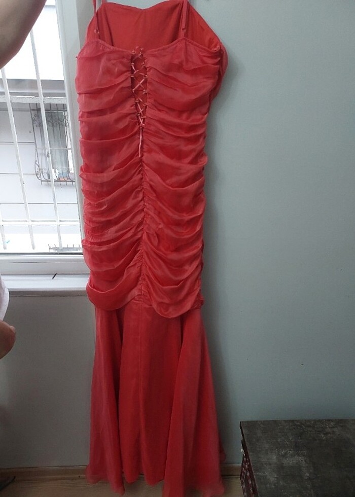 Abiye nar çiçeği rengi  - Görsel 3