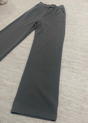 Gri Midi Kumaş Kadın Pantolon - Görsel 4