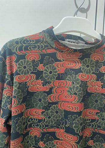 Kadın Çok Renkli Uzun Kollu Balıkçı Yaka Bluz - Görsel 2