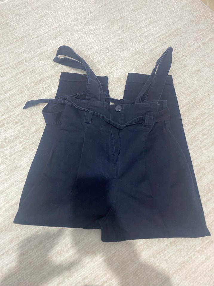 Kadın Lacivert Denim Midi Tulum - Görsel 5