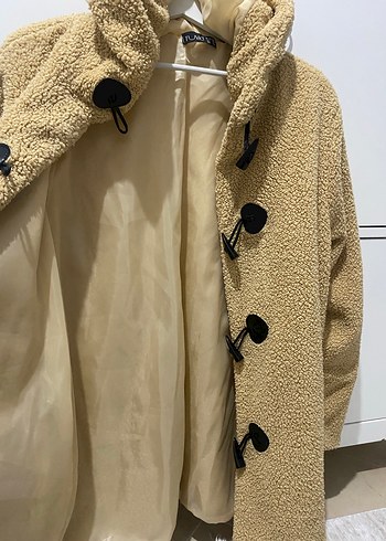 Bej Midi Düğmeli Kadın Ceket - Görsel 3