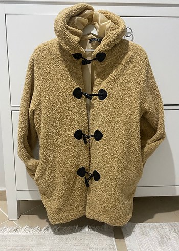 Bej Midi Düğmeli Kadın Ceket - Görsel 2