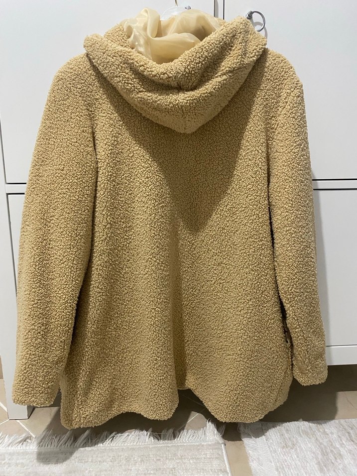 Bej Midi Düğmeli Kadın Ceket - Görsel 4