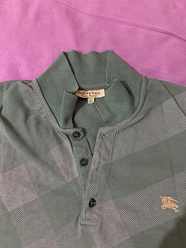 Sıfır gibi Burberry Uzun Kollu Polo yakalı tshirt