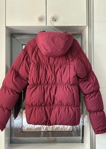xs Beden Bordo Kadın Midi Kaban Fermuarlı