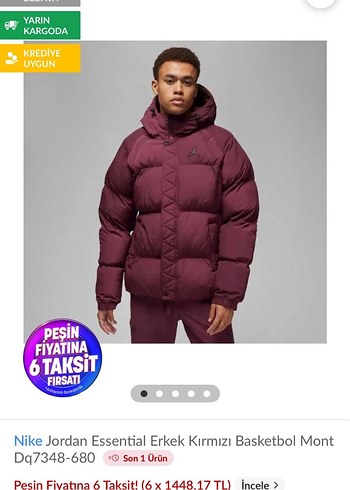 Nike Bordo Kadın Midi Kaban Fermuarlı