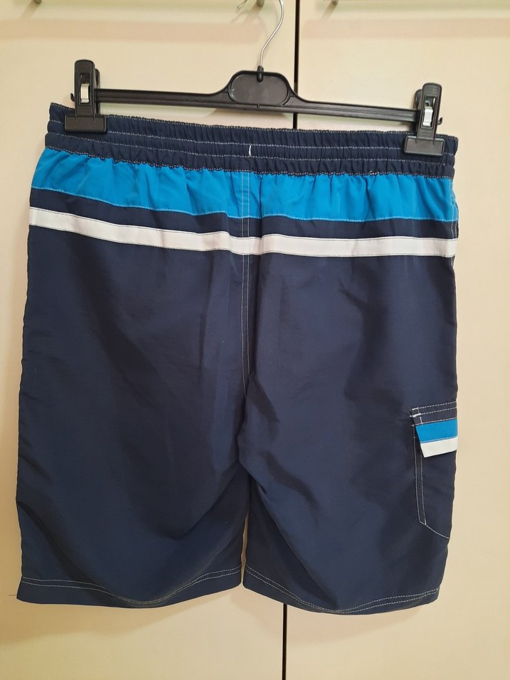 Erkek Baskılı Kemerli Mini Deniz Şortu - Görsel 3