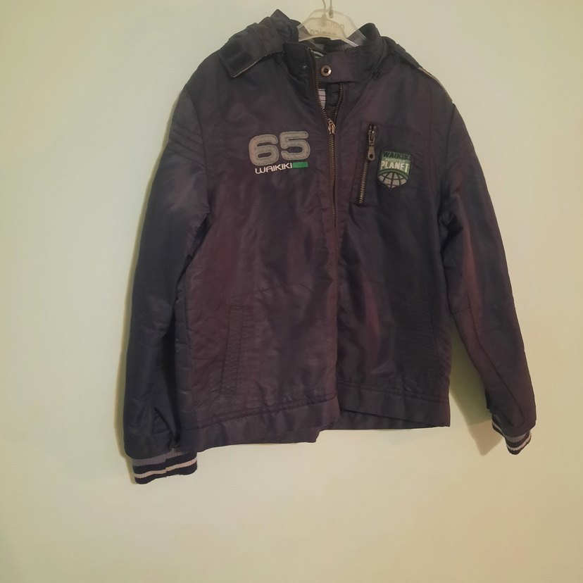 Erkek Çocuk Gri Fermuarlı Ceket - Görsel 3