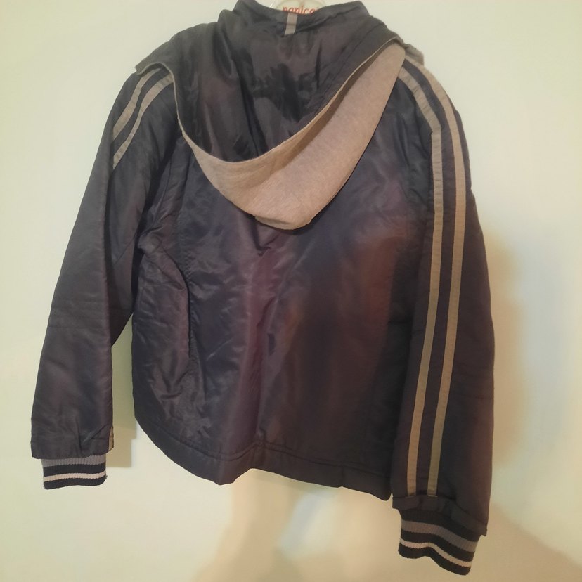 Erkek Çocuk Gri Fermuarlı Ceket - Görsel 5