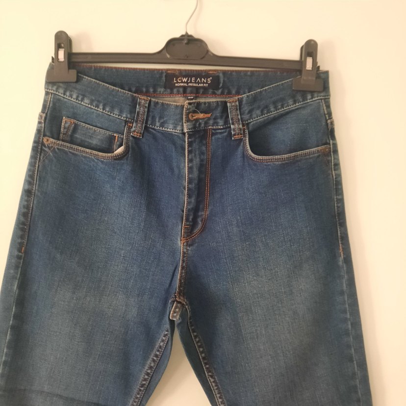 Erkek Lacivert Regular Fit Denim Pantolon - Görsel 4