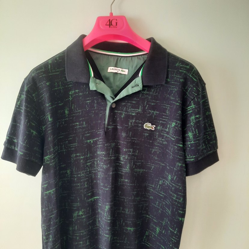 Erkek Yeşil Desenli Polo Tişört - Görsel 4