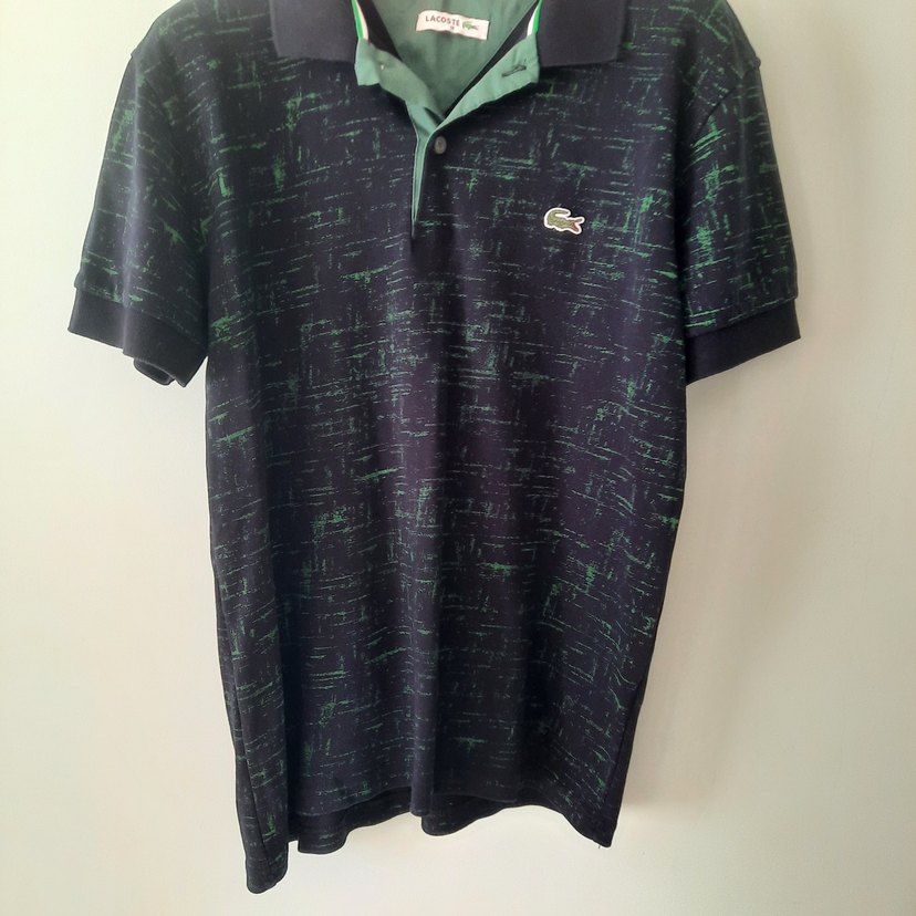 Erkek Yeşil Desenli Polo Tişört - Görsel 3