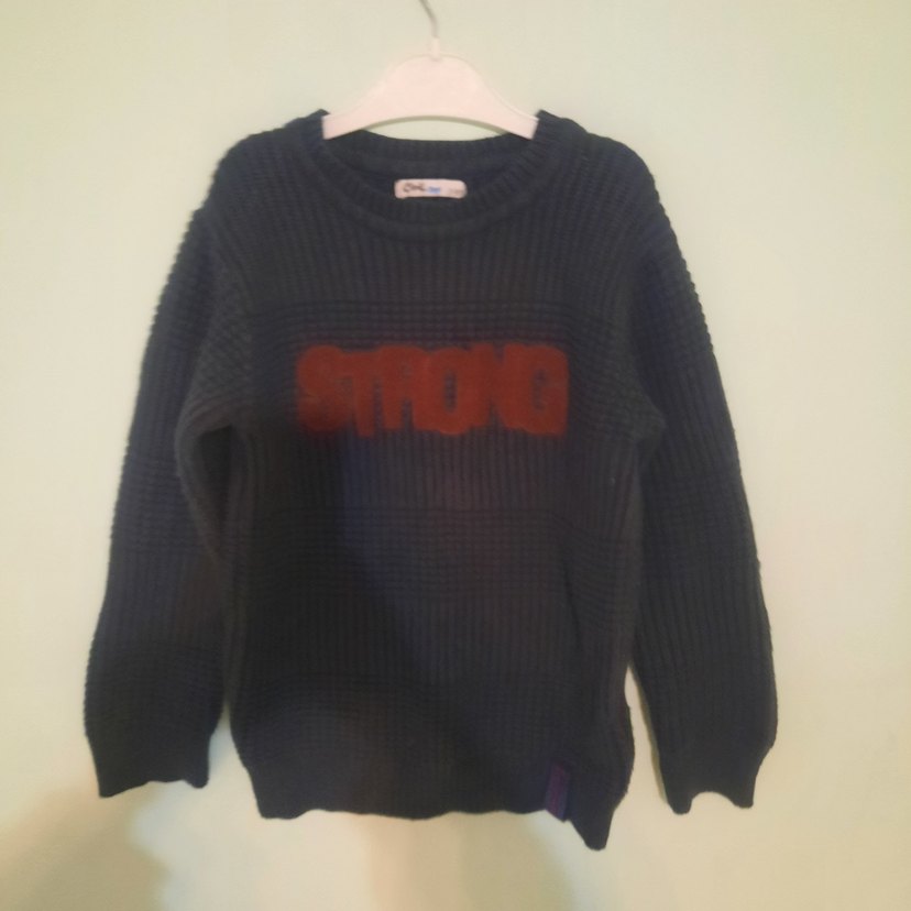 Erkek Nakışlı Örgü Sweatshirt - Görsel 3