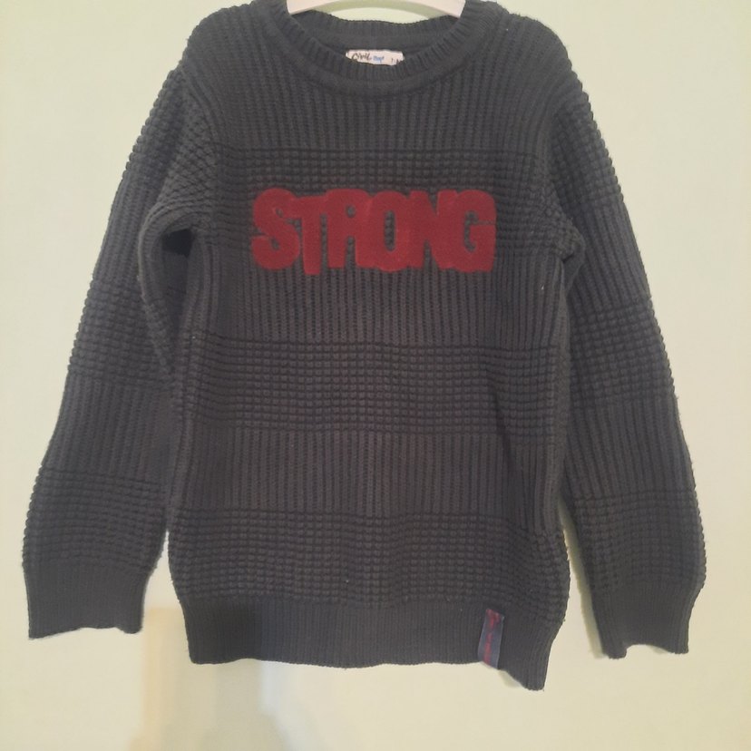 Erkek Nakışlı Örgü Sweatshirt - Görsel 2